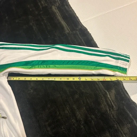 Adidas White gold and Green Track Jacket with gold hardware & Stars and zippers - Picture 4 of 10